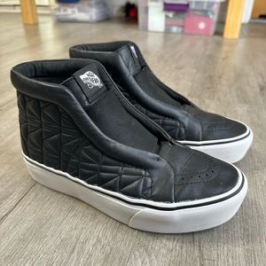 Vans X Karl Lagerfeld Womens Size 7 Black Classic Athletic Shoes Sneakers